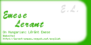 emese lerant business card